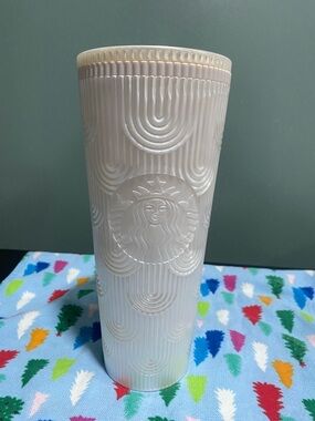 Starbucks Pearl White Textured Tumbler- 24oz